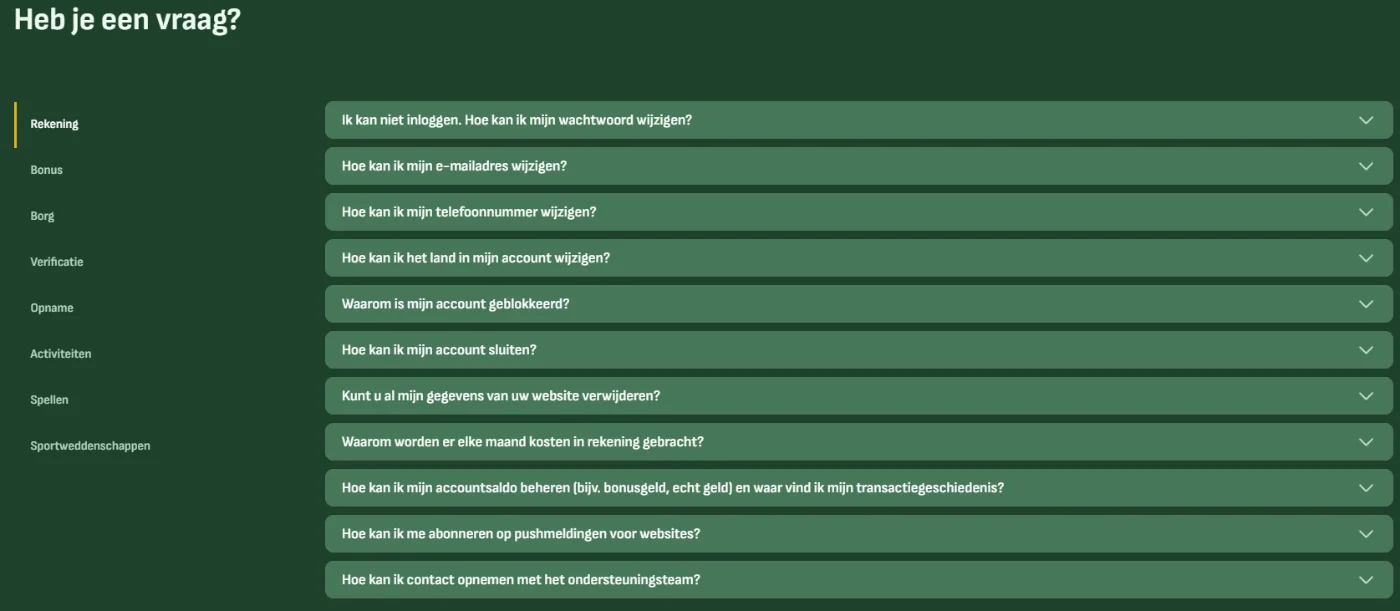 Betsixty Casino Helpcentrum FAQ Betsixty Casino helpcentrum met FAQ vragen over account, bonus, verificatie en opnames